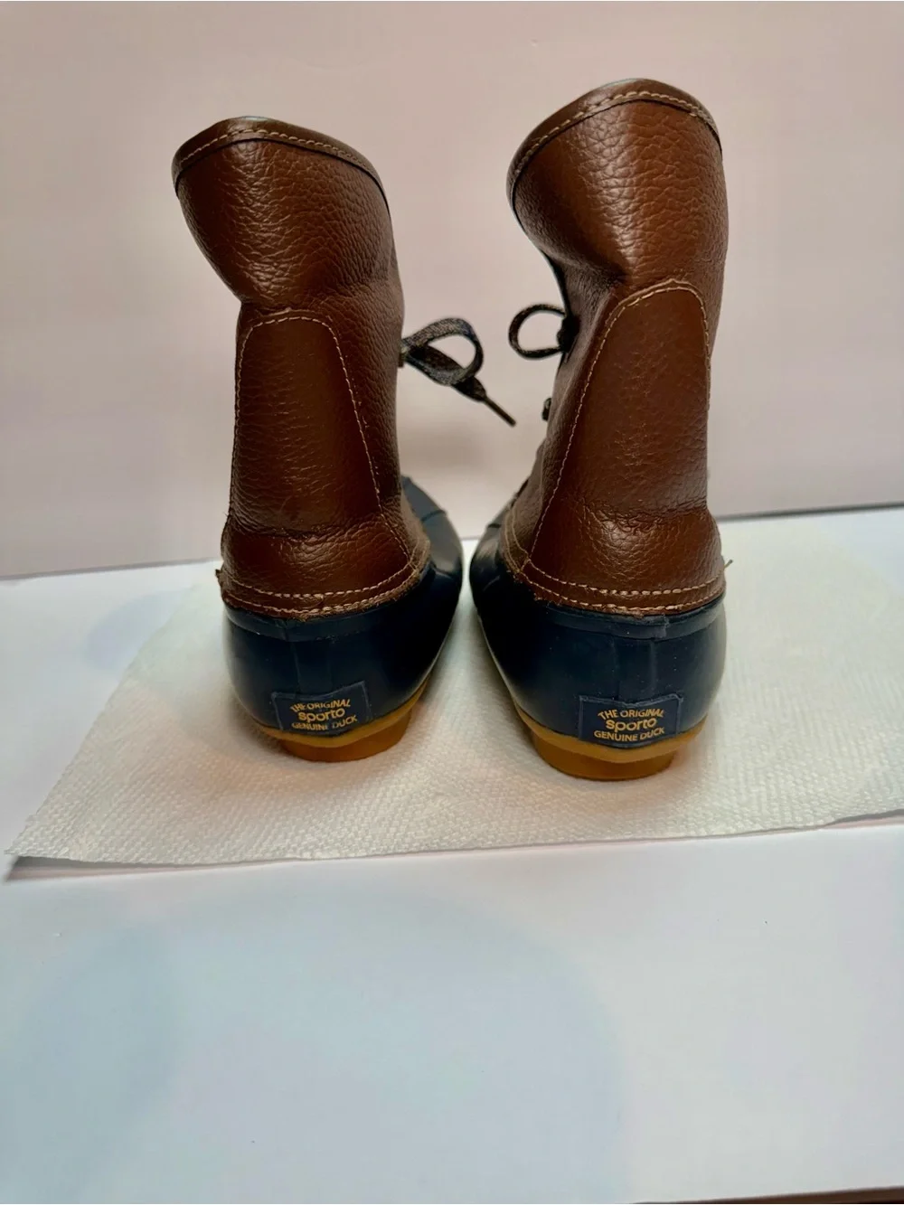 Sporto Duck Boots, Fur Lined Womans Size 8